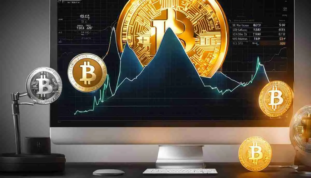 显示加密货币价格趋势图表的照片