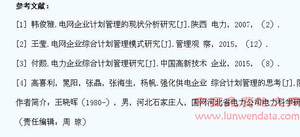 基于“企业级”项目管控的电网企业综合计划管理研究